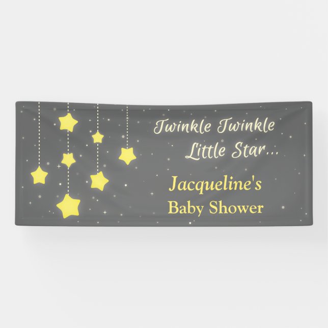 Funkeln-Funkeln-Stern-Babyparty-Fahne Banner (Horizontal)