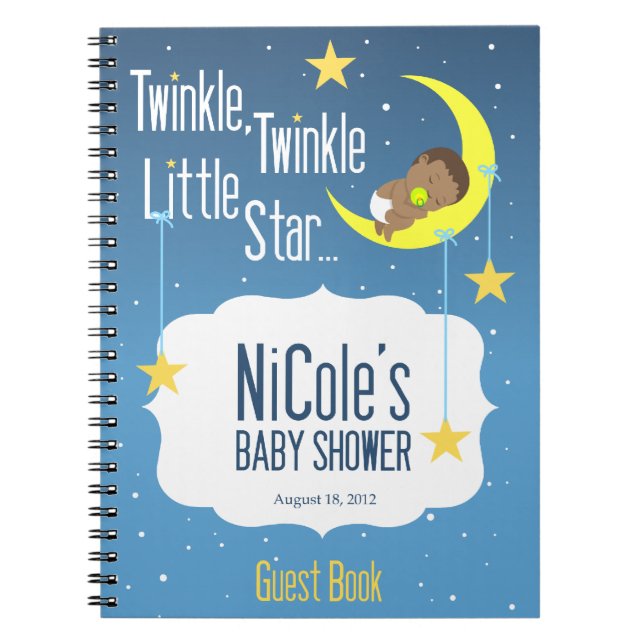 Funkeln-Funkeln-Stern-Babyparty-Gast-Buch Notizblock (Vorderseite)
