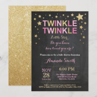 Funkeln-Funkeln-Stern-Rosa-GoldBabyparty