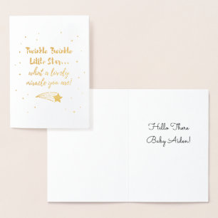 Funkeln-Funkeln-Stern-Typografie-Goldfolie Folienkarte