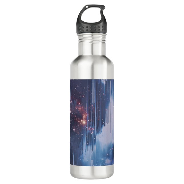 Funkeln-kleine Sterne Edelstahlflasche (Vorderseite)