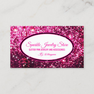 Funkeln Pink weiß Glitz Glam Starlust Licht Visitenkarte