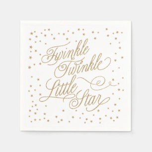 Funkeln-Stern-GoldBabyparty-Servietten Serviette