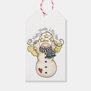 Funkeln-Stern-Schneemann-Engels-Geschenk-Umbauten Geschenkanhänger