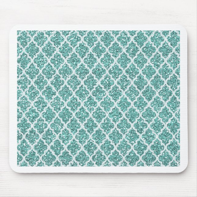 funkelnd Aquamarin Mousepad (Vorne)