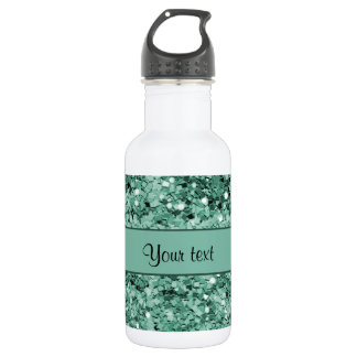 Funkelnd Aquamariner Glitzer Trinkflasche