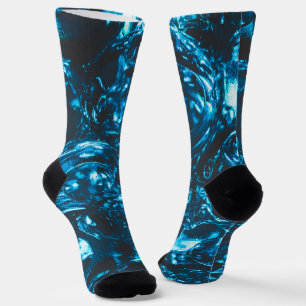 Funkelnd blaue Marmor abstrakt cool Socken