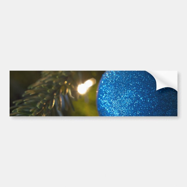 Funkelnd blaues Ornament Autoaufkleber (Vorne)