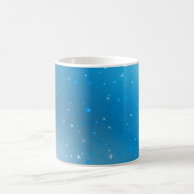 Funkelnd Blaues Violett und Silberstars Kaffeemasc Kaffeetasse (Mittel)