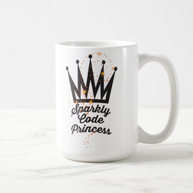 Funkelnd Code-Prinzessin Mug Kaffeetasse (Rechts)