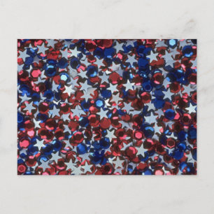 Funkelnd Confetti Stars Postkarte