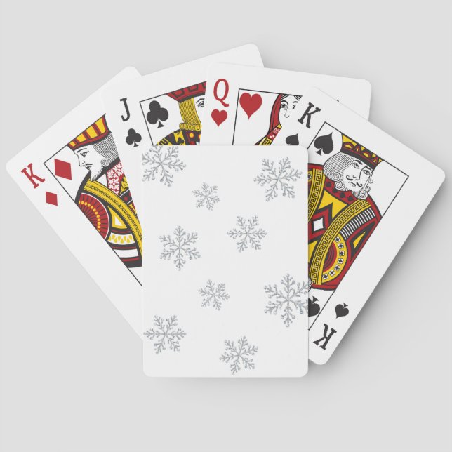 Funkelnd Crystal Snowflakes Spielkarten (Rückseite)