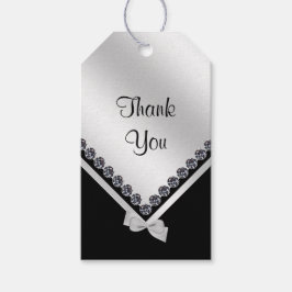 Funkelnd Diamanten und Silver Bow Brautparty Geschenkanhänger