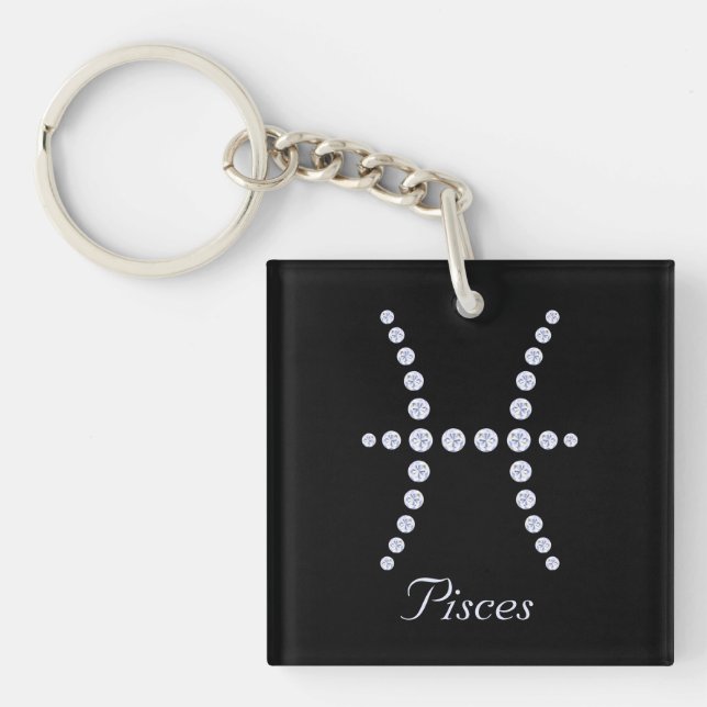 Funkelnd Diamantspaltsymbol Schlüsselanhänger (Vorderseite)