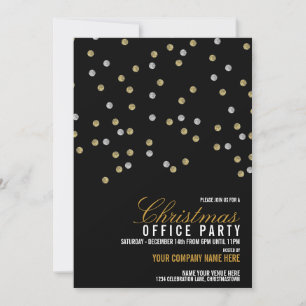 Funkelnd Dots Weihnachtsbüros Party Einladung