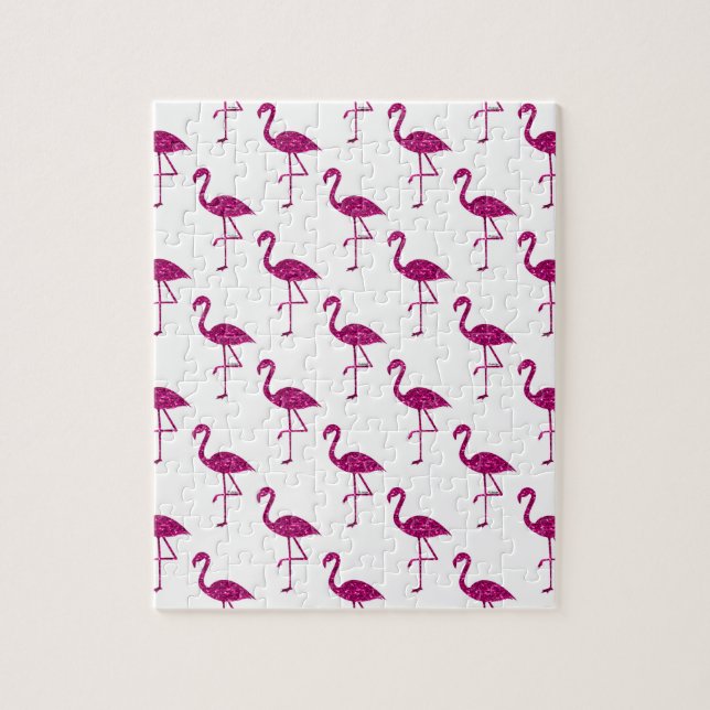 Funkelnd Flamingo Rosa Glitzer Glitzern Muster (Vertikal)