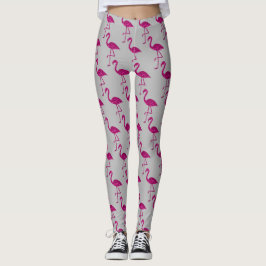 Funkelnd Flamingo Rosa Glitzern grau Leggings