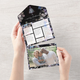 Funkelnd Foto- und Newsletterkarte für Familien All In One Einladung