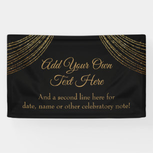 Funkelnd Glitterie Gold Garland hinzufügen Banner