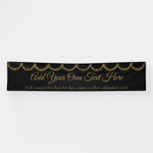 Funkelnd Glitterie Gold Garland hinzufügen Banner