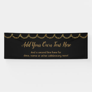 Funkelnd Glitterie Gold Garland hinzufügen Banner