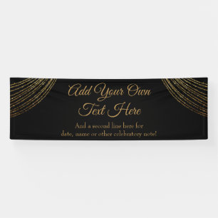 Funkelnd Glitterie Gold Garland hinzufügen Banner