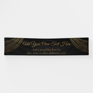 Funkelnd Glitterie Gold Garland hinzufügen Banner