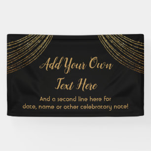 Funkelnd Glitterie Gold Garland hinzufügen Banner