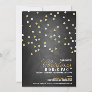 Funkelnd Glitzer Dots Weihnachts-Party Einladung