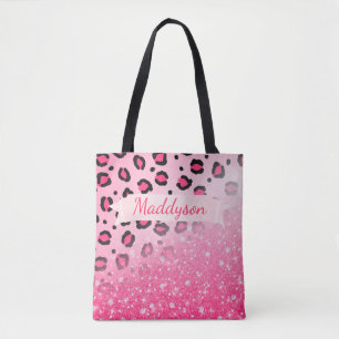 Funkelnd Glitzer-Leopard-Druck für jugendlich Tasche