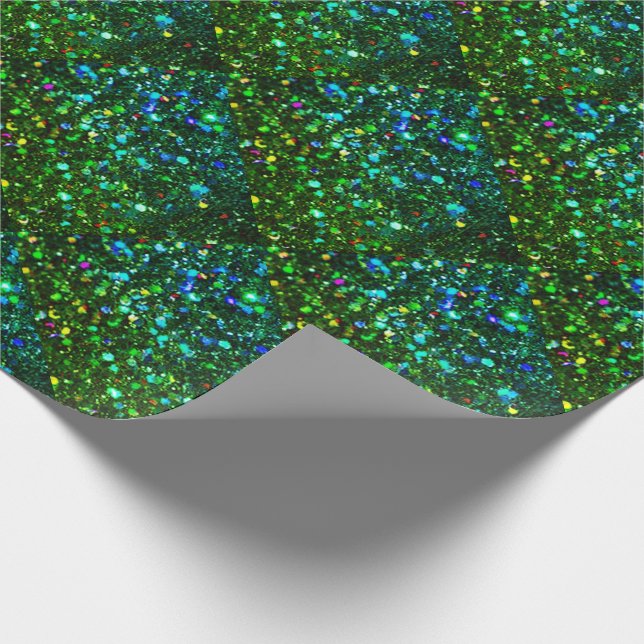Funkelnd Glitzer-Muster - Weihnachten Geschenkpapier (Ecke)