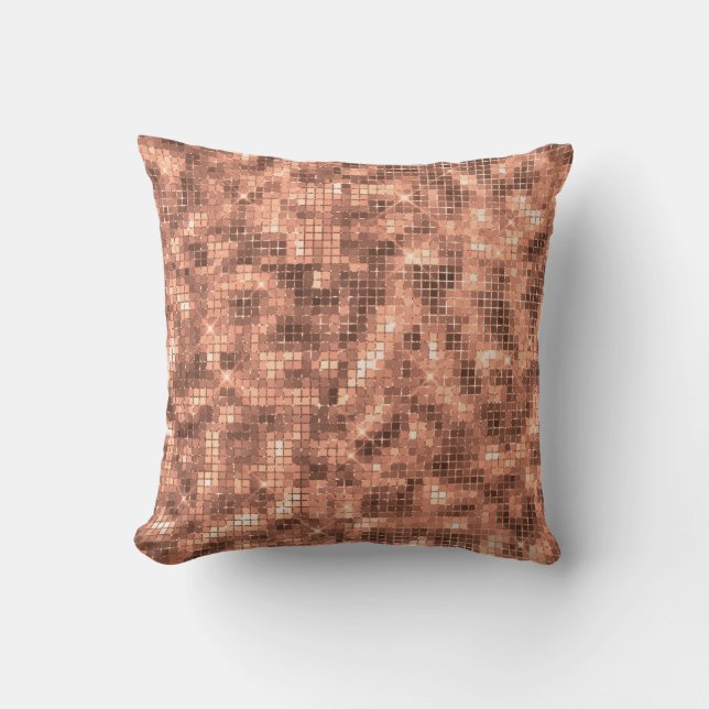 Funkelnd Gold Champagne Luxus Sparkle Kissen (Vorderseite)