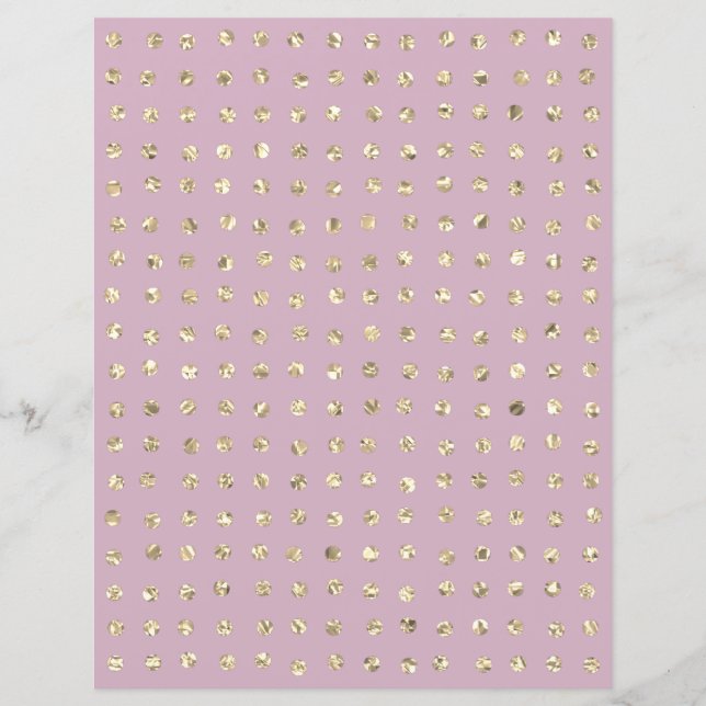 Funkelnd Gold Crystal Glitzer Dots Scrapbook Paper (Vorderseite)
