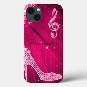 Funkelnd heißes Rosa-Musik-Anmerkung u. Case-Mate iPhone Hülle