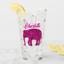 Funkelnd Hot-Rosa Elephant-Imitate funkeln Ihren N Glas