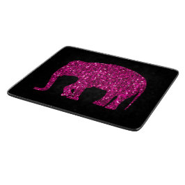 Funkelnd Hot-Rosa Elephant Imitate Glitzern auf sc Schneidebrett
