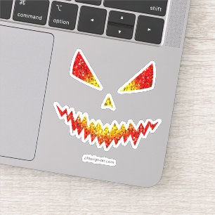 Funkelnd Jack O'Lantern Aufkleber