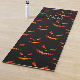 Funkelnd Jack O'Lantern Halloween-Mustermonogramm Yogamatte