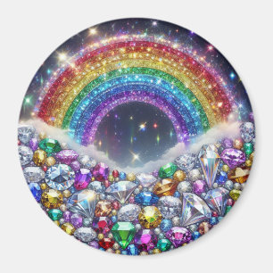 funkelnd, juwelenförmiger Regenbogen Magnet
