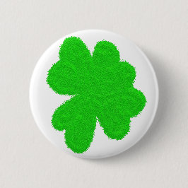 Funkelnd Kleeblatt mit Glück am St. Patrick's Day Button