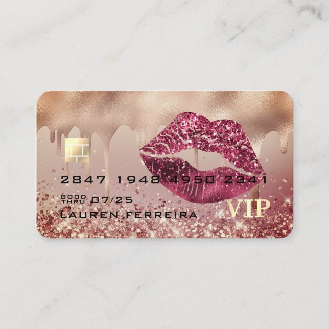 Funkelnd Kreditkarte Business Card Visitenkarte (Vorderseite)