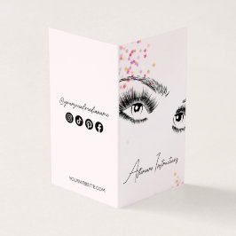 Funkelnd Lashes Aftercare Instructions Symbol Glit Visitenkarten