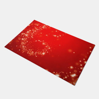 Funkelnd Lichter drehen rot + Ihre Ideen Fußmatte