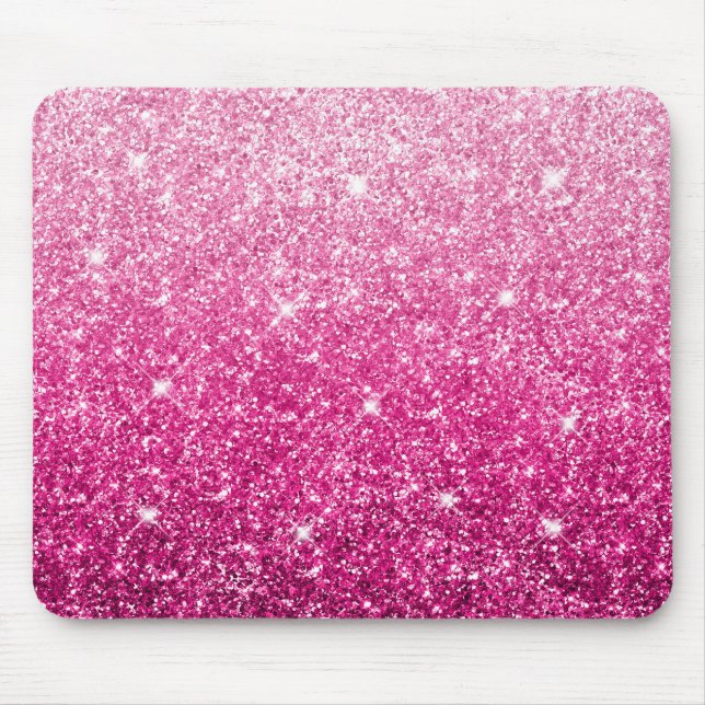 Funkelnd Luxus Pink Ombre Mousepad (Vorne)