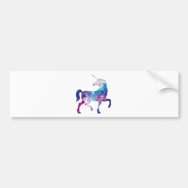 Funkelnd magischer Unicorn Autoaufkleber (Vorne)