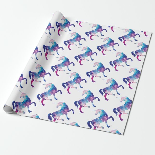 Funkelnd magischer Unicorn Geschenkpapier (Ungerollt)