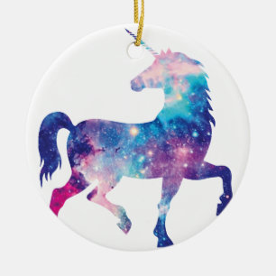Funkelnd magischer Unicorn Keramikornament
