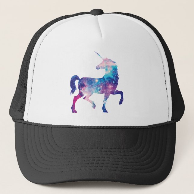 Funkelnd magischer Unicorn Truckerkappe (Vorderseite)