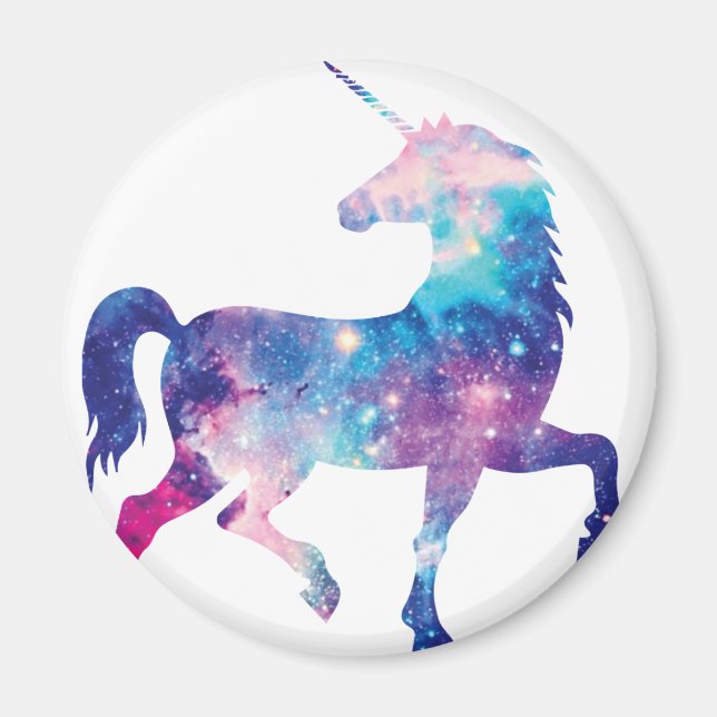 Funkelnd magisches Einhorn Magnet (Vorne)