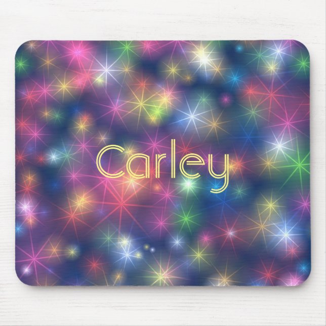 Funkelnd Neon Lights Bokeh Personalisiert Mousepad (Vorne)